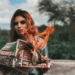 Woman Burning Newspaper