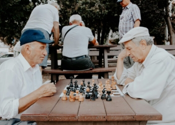 two men playing chess