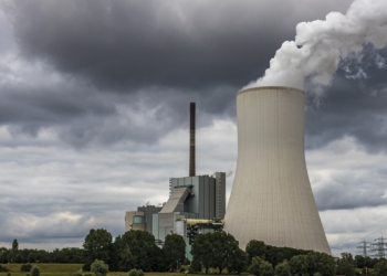 power plant, cooling tower, coal-fired power station