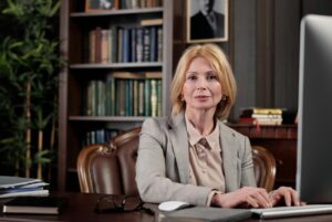 Businesswoman Sitting in her Office