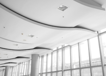 white ceiling with light fixture