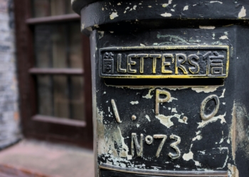 black and white metal container