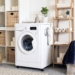 white front load washing machine