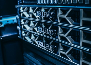 a close up of a server's nameplates on the side of a