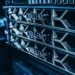 a close up of a server's nameplates on the side of a