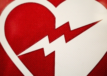 a heart with a lightning bolt on it