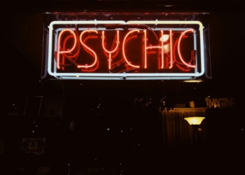 red Psychic LED signage