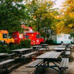 red and white train on rail road during daytime