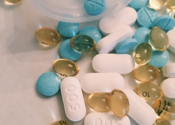 assorted-color medication pills