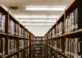 shallow focus photography of bookshelfs