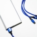 white and blue coated wires