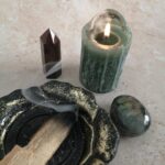 a candle and a lighter