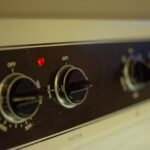 a close up view of the knobs on a stove