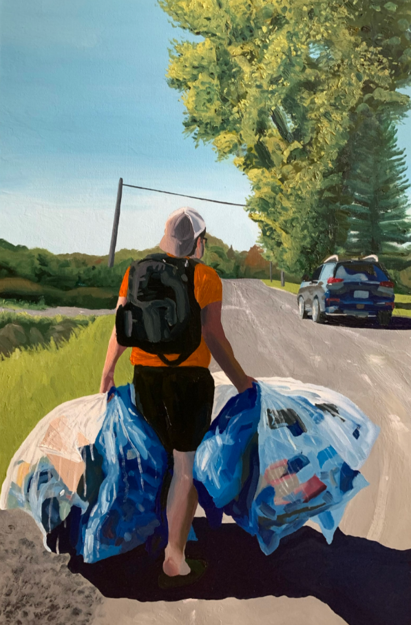 Alex Vachon, Sunday Stroll, 2025, oil on canvas, courtesy of the artist
