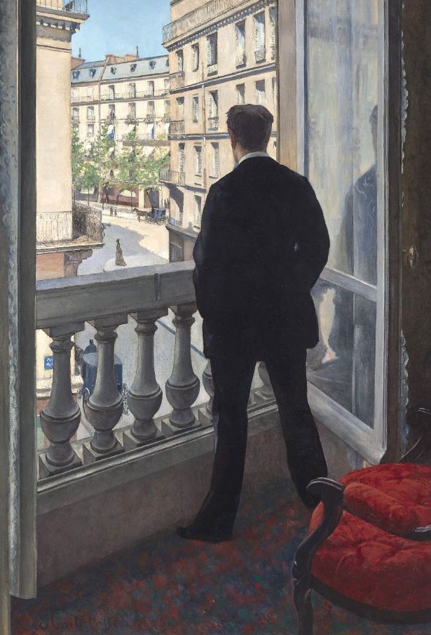 Gustave Caillebotte, Young Man at his Window, 1876, oil on canvas, J. Paul Getty Museum, Los Angeles