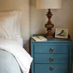 brown wooden 2 drawer nightstand