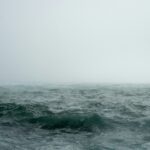 body of water surrounded by fog