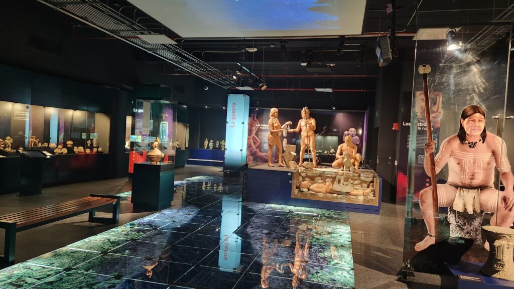 One of the many sections of pre-Columbian artifacts at Museo Del Jade