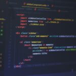 Svelte code displayed on a dark computer screen in a code editor