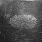 black and white round textile